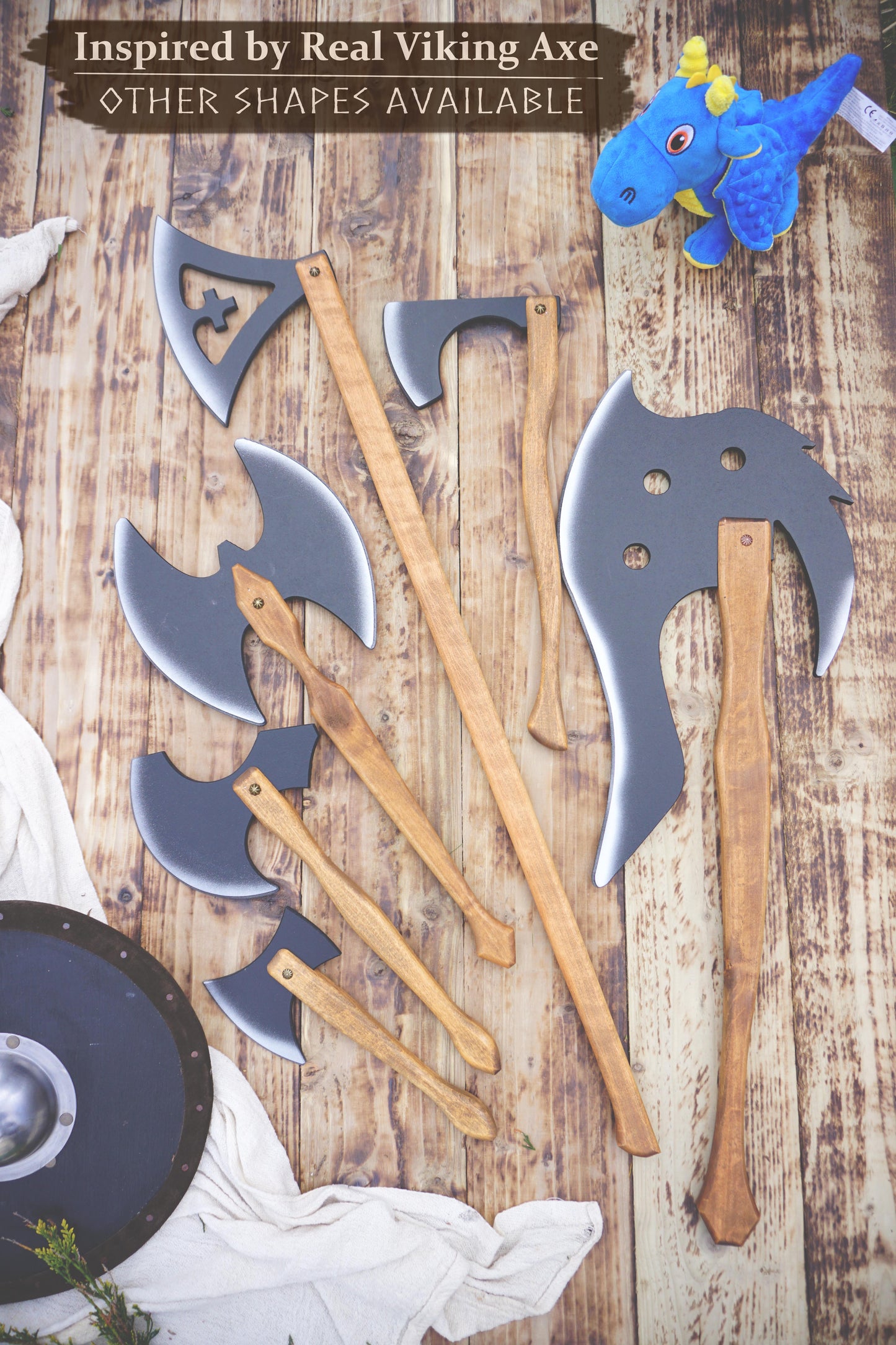 Wooden Two-Sided Wooden Axe – Handmade Toy, Personalised Gift.