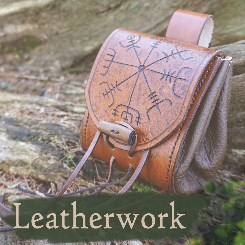 leather craft viking pouch