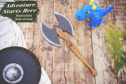 Wooden Two-Sided Wooden Axe – Handmade Toy, Personalised Gift.