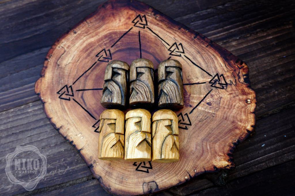 Three Men’s Morris – Handmade Wooden Board Game - Odin's Version