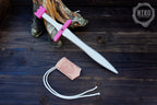 Pink Wooden Toy Sword with Leather Scabbard: Handmade, Personalised Gift