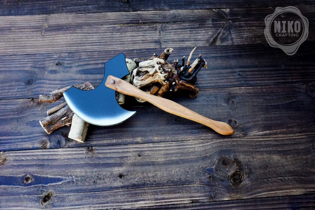 Wooden Medieval Toy Axe – Handmade Personalised, Unique Gift - A