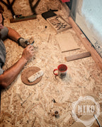 Handmade Wooden Wine Box - Carved Thor on Sliding Lid. Personalized Viking Gift - Chest with Rope Handle & Pyrography