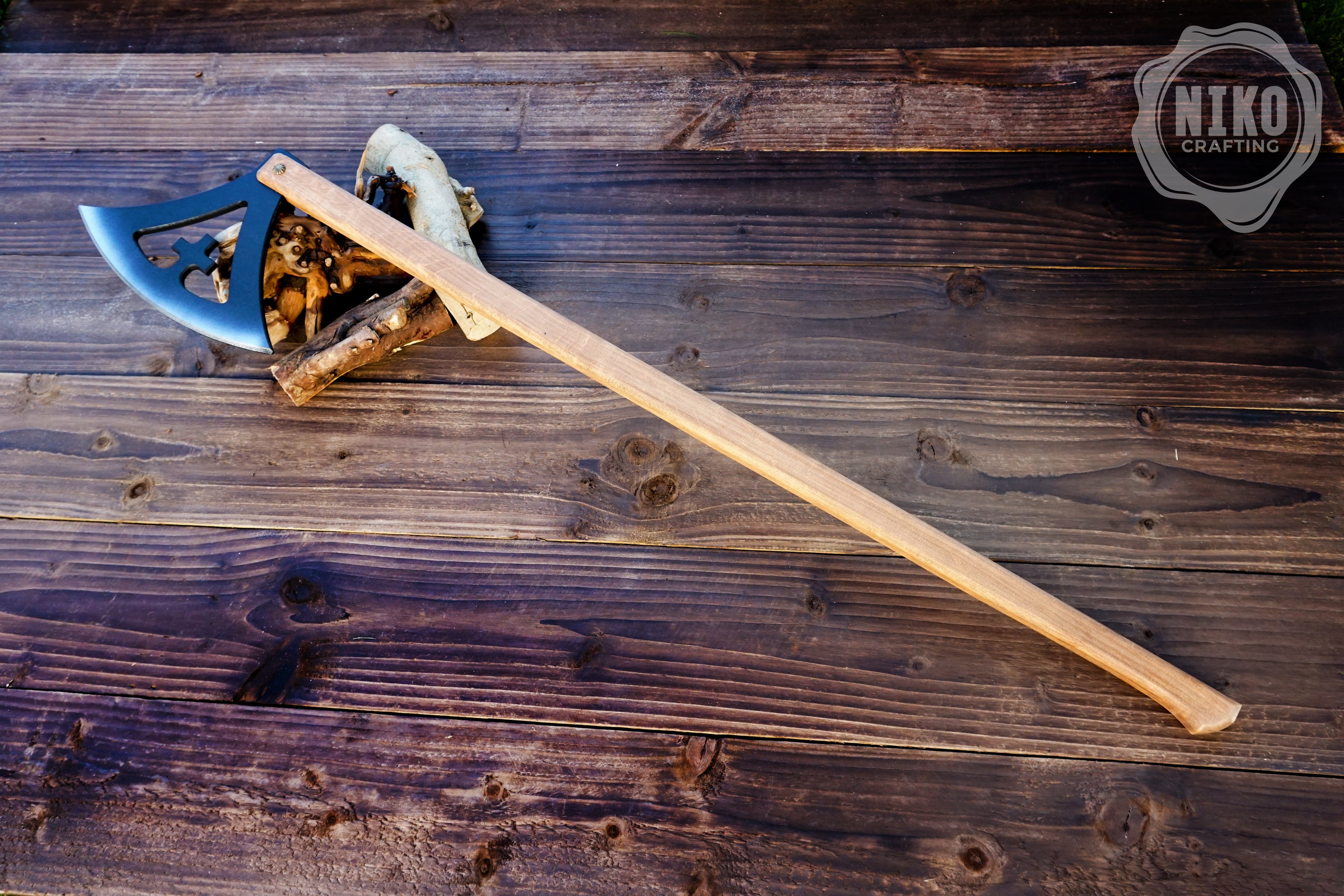 Wooden Viking Toy Battle Axe: Gotland - Personalised, Unique Gift.