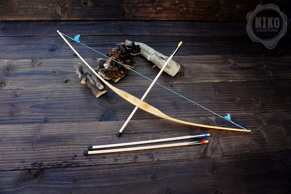Small Wooden Bow and Arrows: Handmade, Personalised Gift