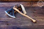 Wooden Viking Axe and Almond Shield - Gotland - Handmade Personalised Toy