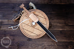Wooden Toy Viking Sword and Round Shield Set: Handmade Personalised Gift - A
