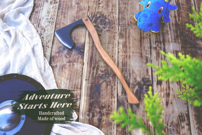 Wooden Viking Toy Axe - Handmade, Personalised Gift
