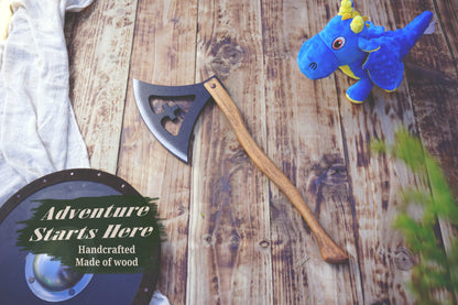 Wooden Viking Toy Axe: Gotland Replica - Handmade, Personalised Gift