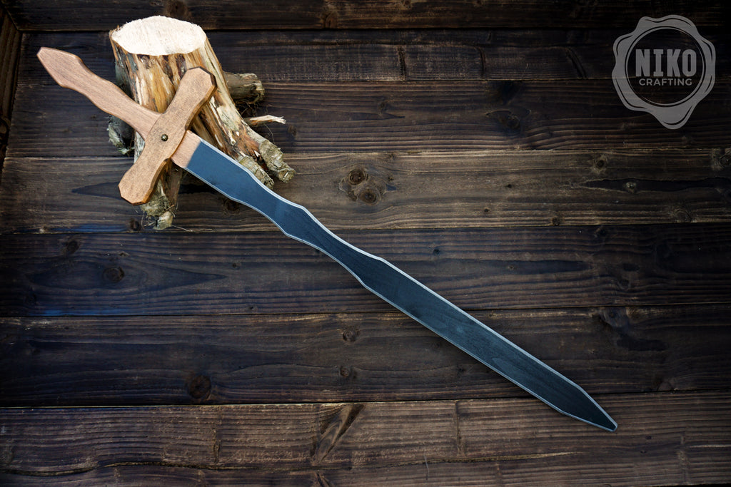 Wooden Two-Handed Toy Sword – Handmade Personalised Gift