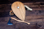 Wooden Viking Axe and Almond Shield - Handmade Personalised Toy