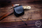 Handmade Leather Belt Pouch: Goth - Personalized Full Grain Leather. Gothic Hip-Bag