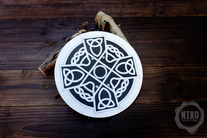 Wooden Small Toy Axe and Celtic cross Shield - Handmade, Personalised gift