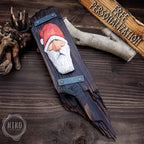 Hand-Carved Santa Claus Wall Art- Rustic Christmas Decoration. Personalised gift - A