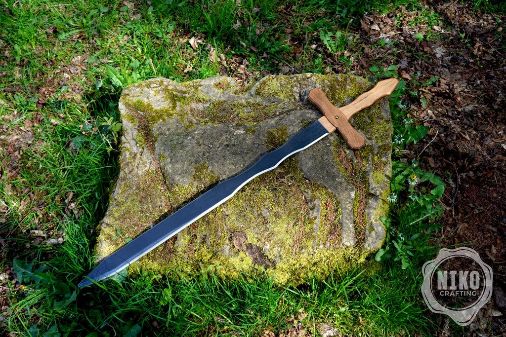 Wooden Two-Handed Toy Sword – Handmade Personalised Gift