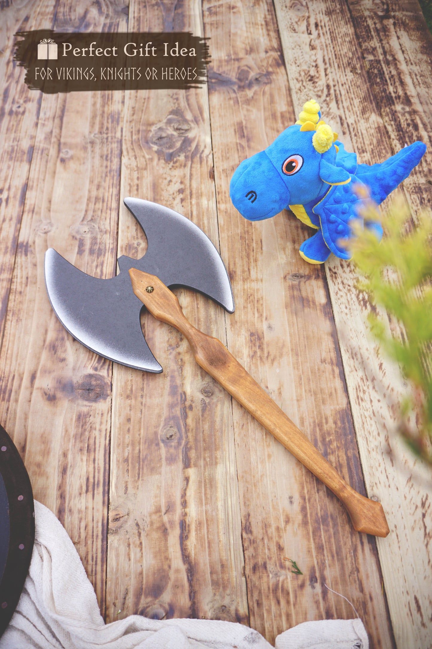Wooden Two-Sided Wooden Axe – Handmade Toy, Personalised Gift.