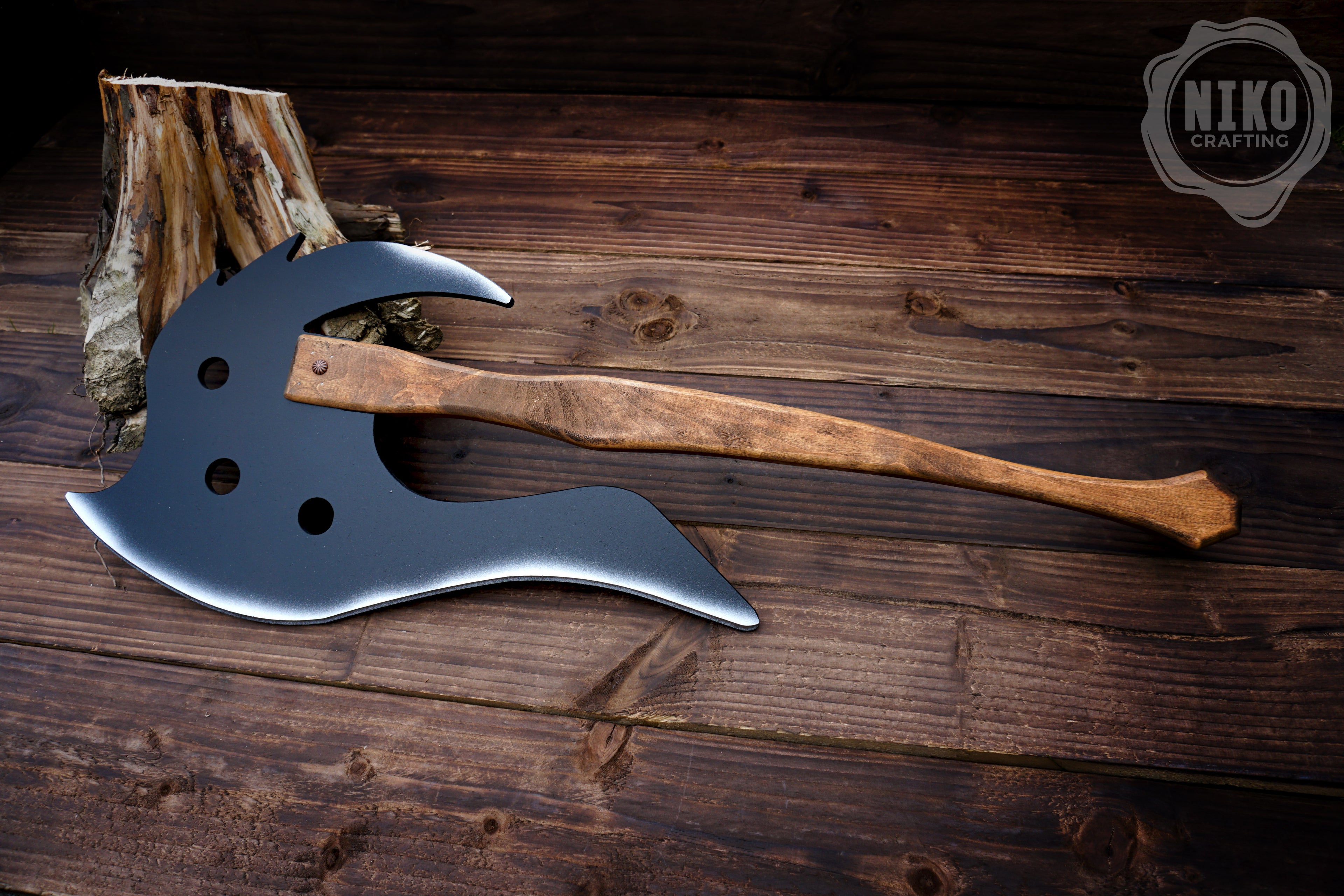 Wooden Large Fantasy Toy Axe - Personalised, Unique Gift.