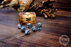 DnD Dice in Wooden Box - Pyrography: Thor Hammer - Hand-made, Personalized Dungeons and dragons Gift