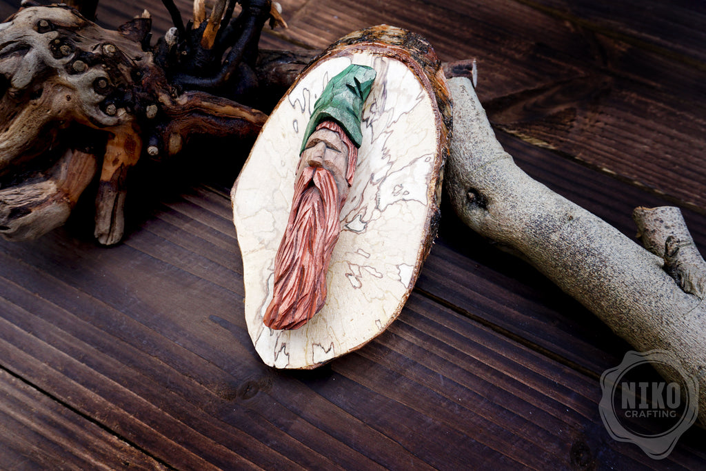 Hand-Carved Wizard Wall Art - Rustic Decoration - Handmade Personalised Gift