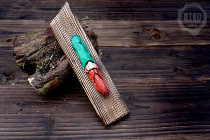 Hand-Carved Gnome Wall Art - Handmade Personalised Home Protection Gnome - Amulet