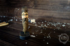 Hand-Carved Bearded Viking- Whittled Standing Figurine. Personalised Bearded man
