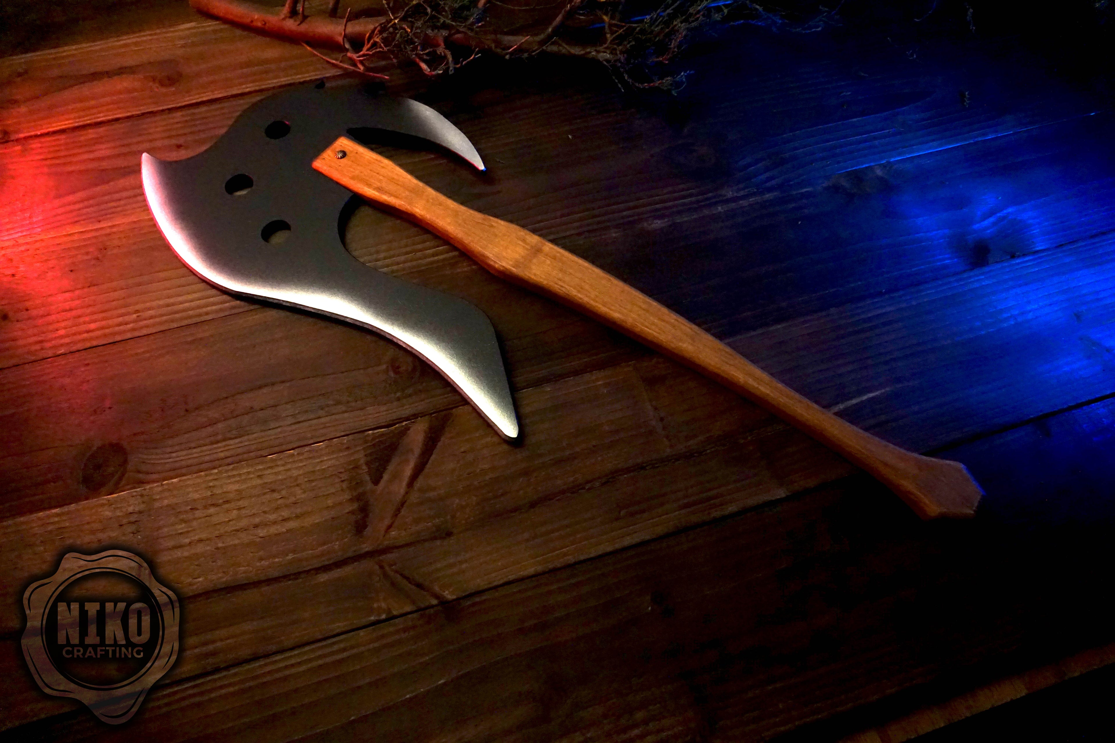 Wooden Large Fantasy Toy Axe - Personalised, Unique Gift.