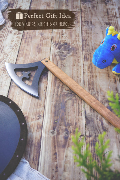 Wooden Viking Toy Battle Axe: Gotland - Personalised, Unique Gift.
