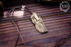 Hand-Carved Viking Pendant - Norse Jewellery. Wooden Necklace on Leather Cord - Personalized whittling gift.