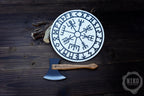 Wooden Small Toy Axe and Vegvisir Shield - Handmade, Personalised gift