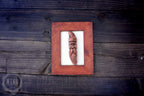 Hand Carved Viking in Frame - Personalized Rustic Home Decoration – Handmade Wal Art - Red/Brown