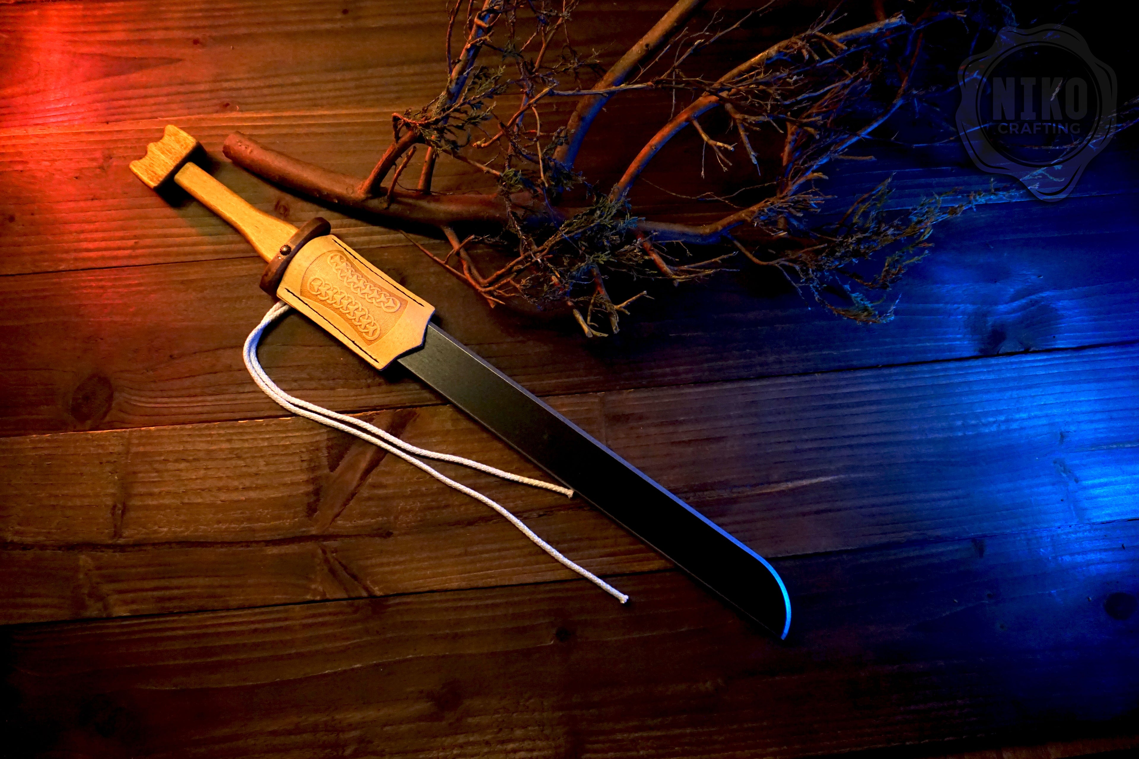 Wooden Viking swords - Langsax (Scramasax) - Handmade, Personalised gift