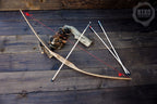 Large Wooden Bow and Arrows: Handmade, Personalized Gift