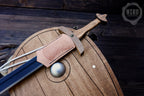 Wooden Viking Sword and Almond Shield - Handmade Personalised Toy - C