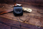 Handmade Leather Belt Pouch: Goth - Personalized Full Grain Leather. Gothic Hip-Bag