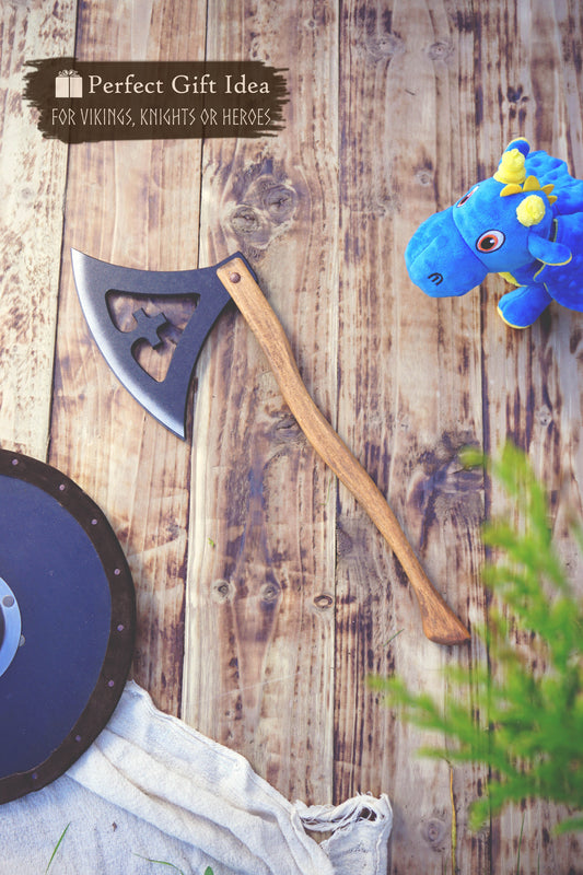 Wooden Viking Toy Axe: Gotland Replica - Handmade, Personalised Gift