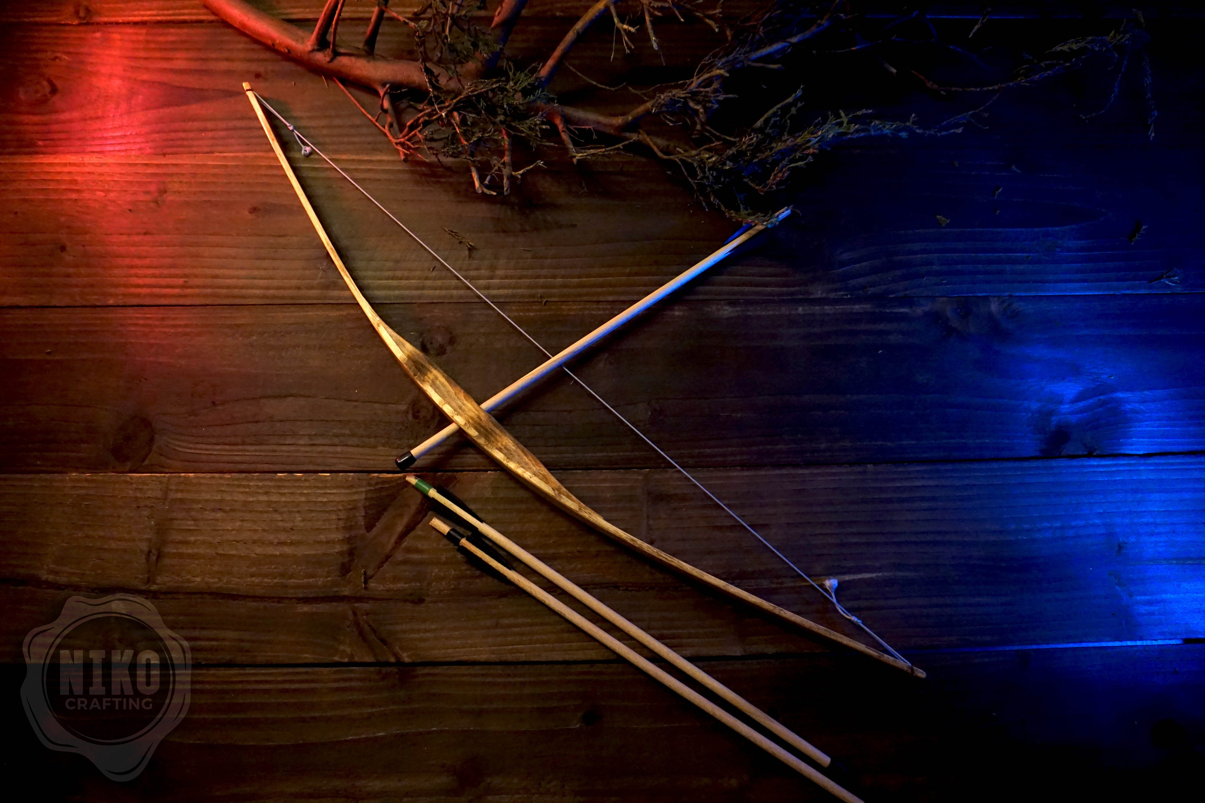 Small Wooden Bow and Arrows: Handmade, Personalised Gift