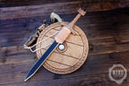 Wooden Toy Viking Sword and Round Shield Set: Handmade Personalised Gift - A