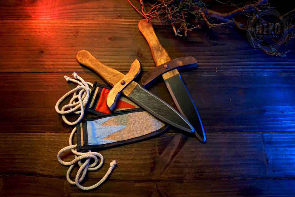 Small Wooden Toy Sword (Dagger) with scabbard - Handmade, Personalised gift