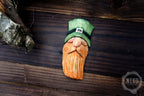 Hand-Carved Wooden Leprechaun, gnome - Personalized Hanging Home Decoration