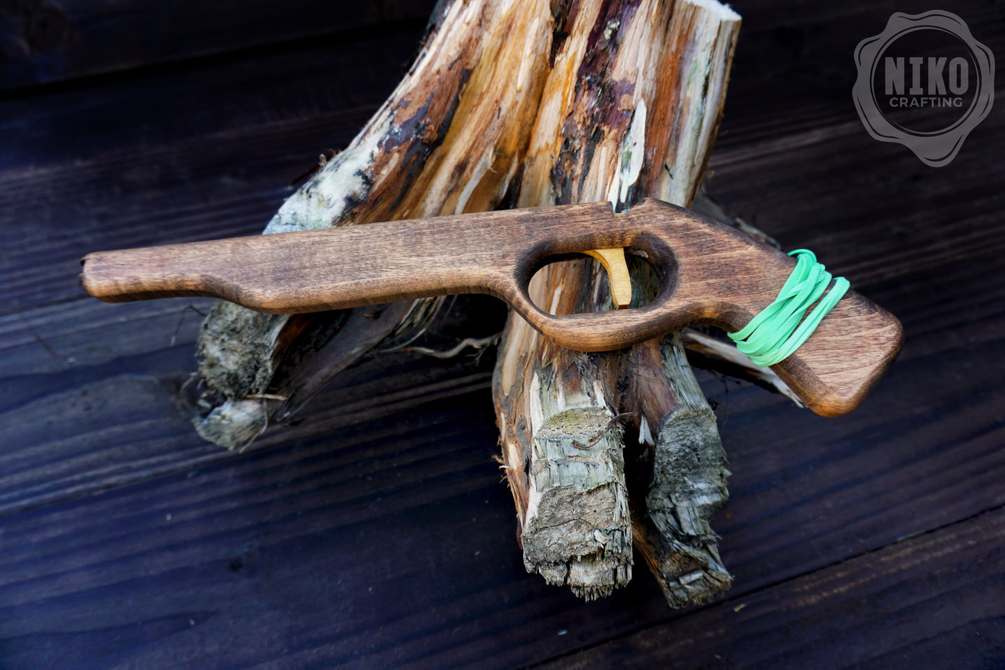 Wooden Rubberband Gun - Handmade, Personalised Toy
