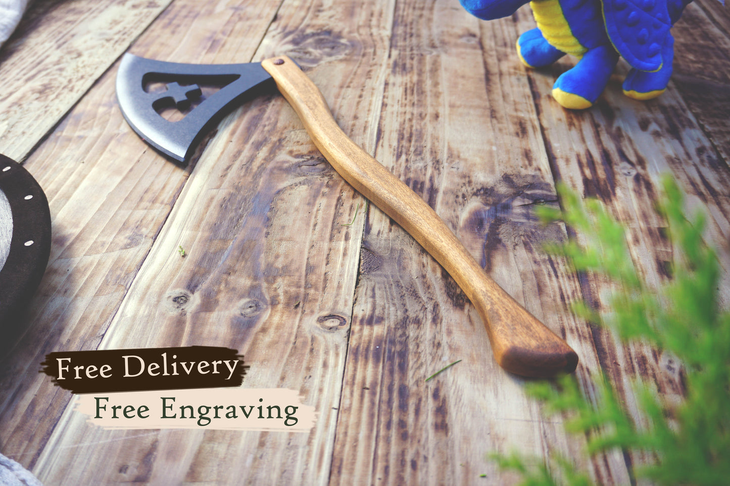 Wooden Viking Toy Axe: Gotland Replica - Handmade, Personalised Gift