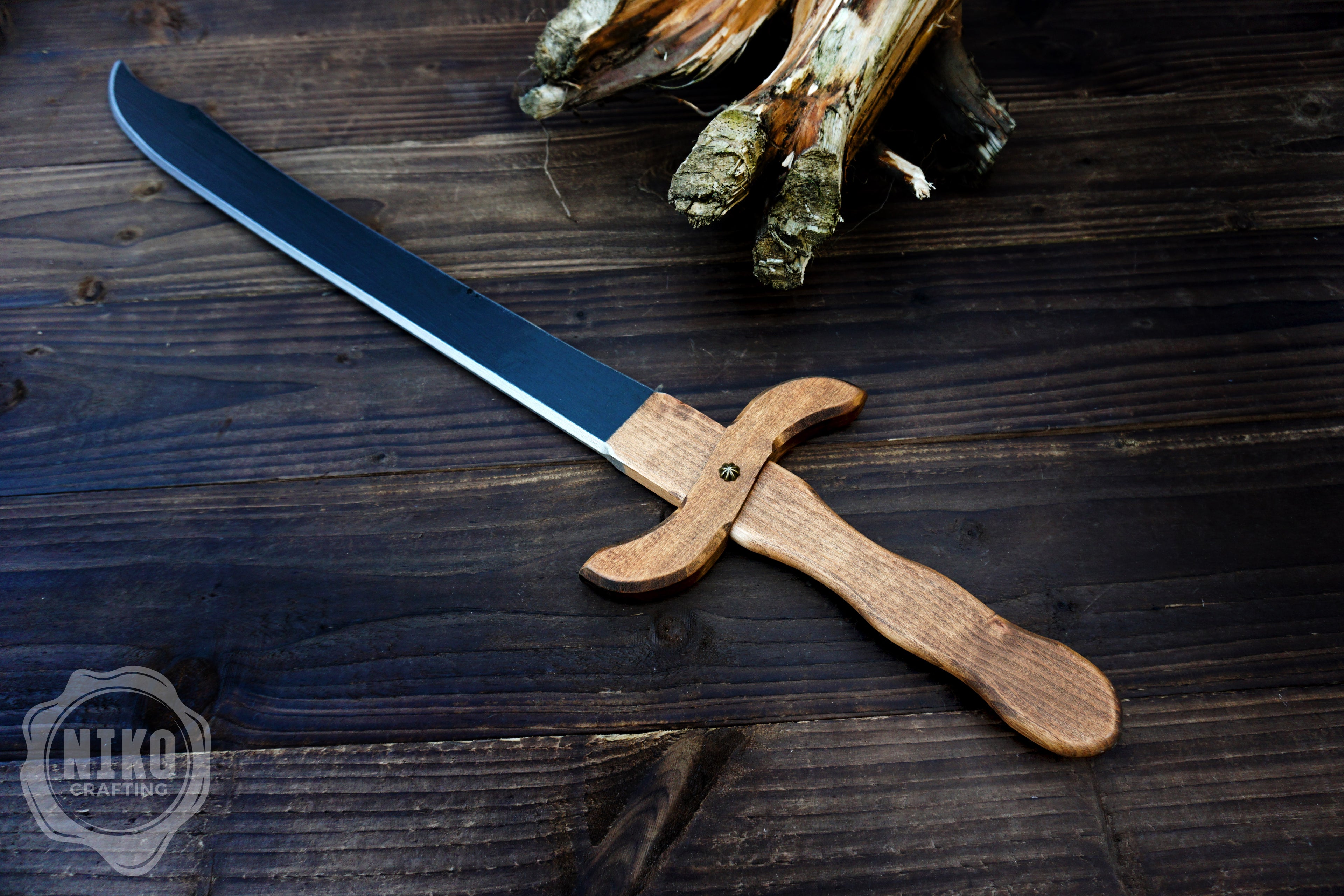 Wooden Large Toy Sword - Falchion: Handmade Personalised Gift