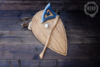 Wooden Viking Axe and Almond Shield - Gotland - Handmade Personalised Toy
