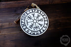 Wooden Small Toy Axe and Vegvisir Shield - Handmade, Personalised gift