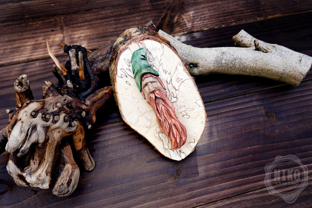 Hand-Carved Wizard Wall Art - Rustic Decoration - Handmade Personalised Gift