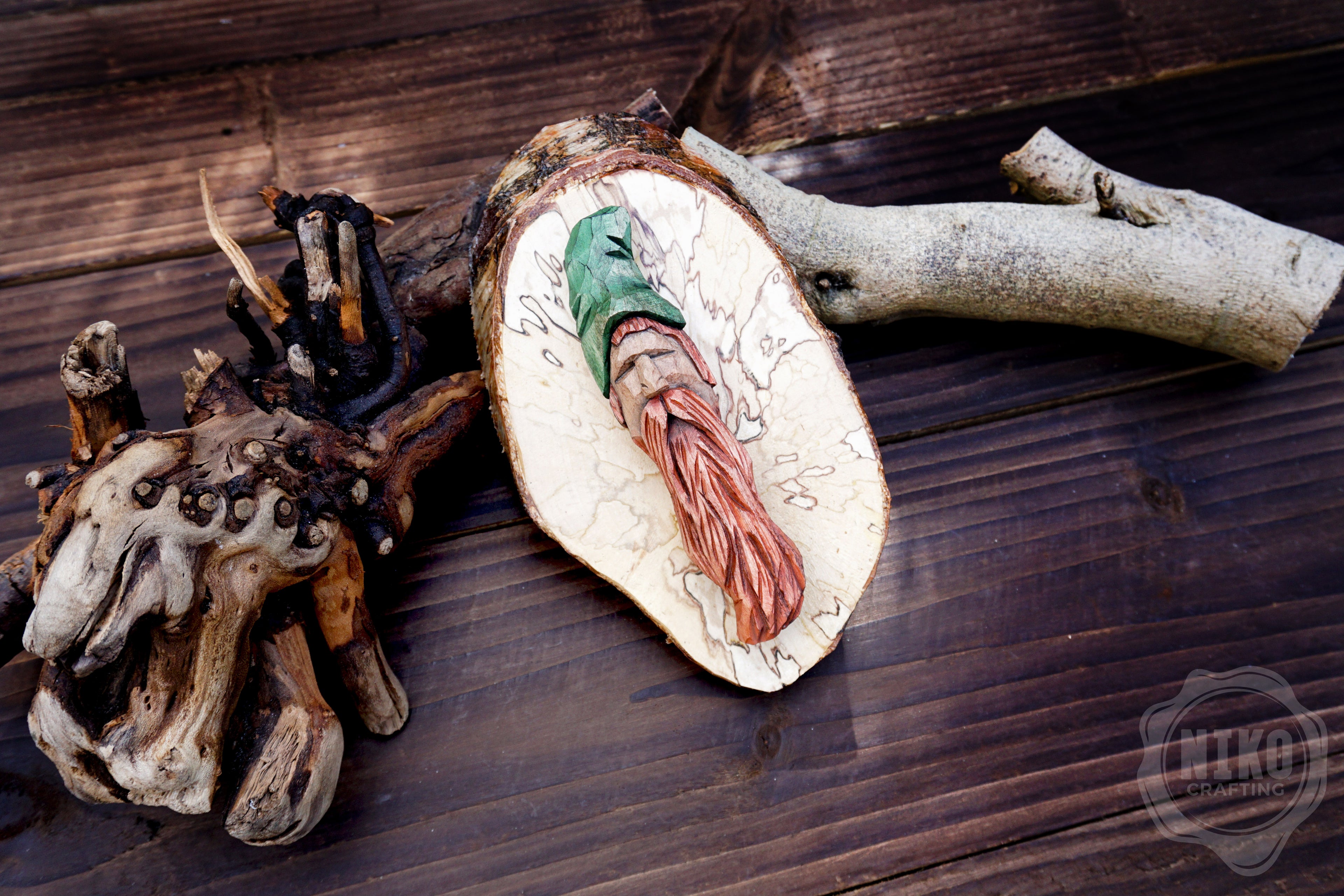 Hand-Carved Wizard Wall Art - Rustic Decoration - Handmade Personalised Gift