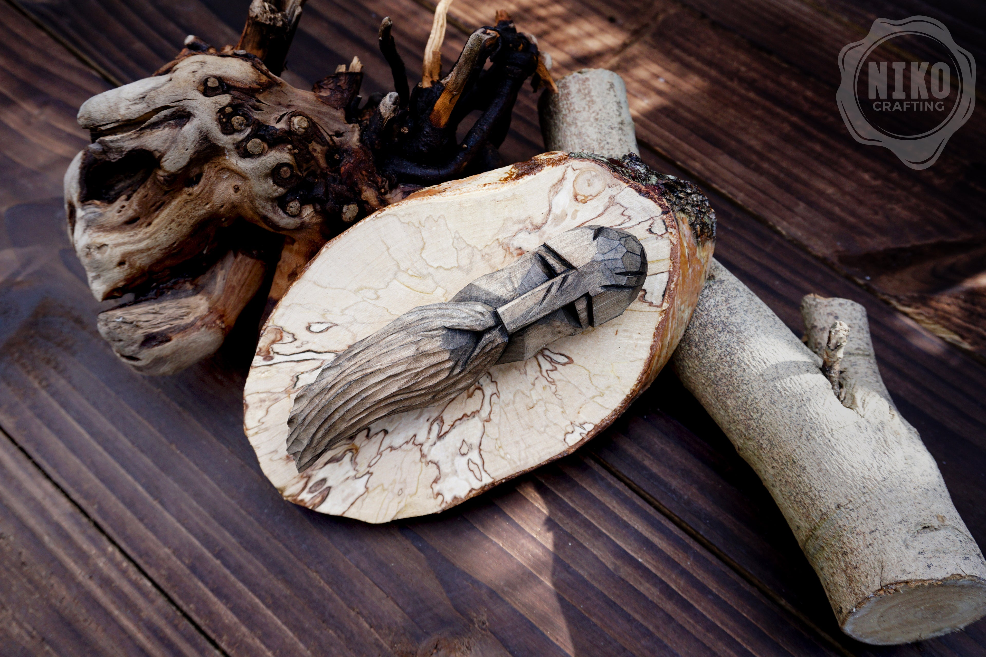 Hand-Carved Viking Wall Art - Rustic Decoration - Handmade Personalised Gift