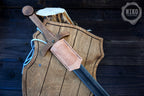 Wooden Toy Sword with Knight Shield and Scabbard - Personalised, handmade gift