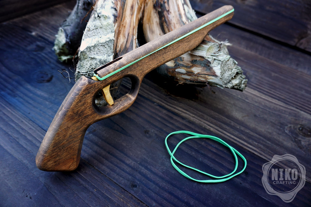 Wooden Rubberband Gun - Handmade, Personalised Toy