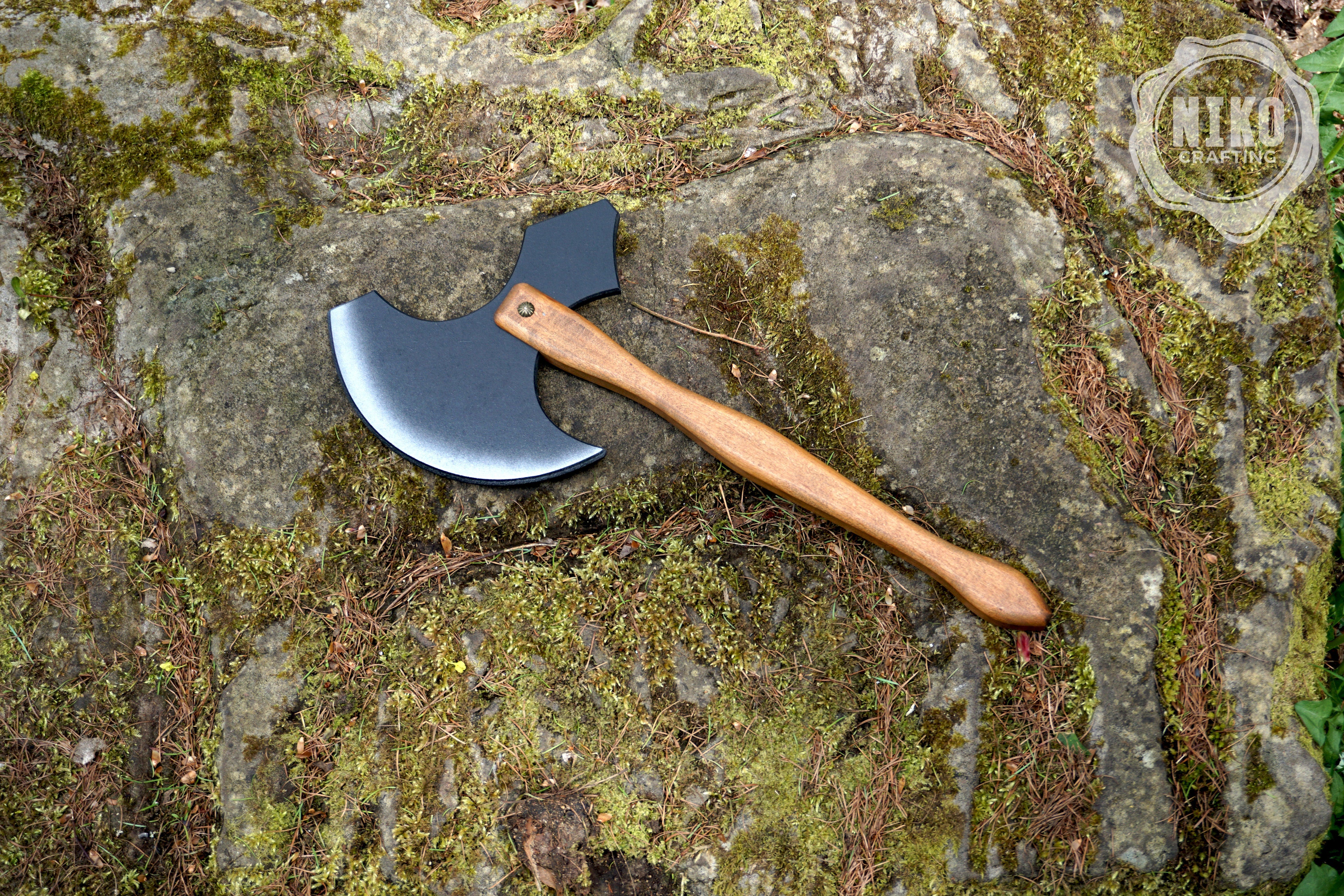 Wooden Medieval Toy Axe – Handmade Personalised, Unique Gift - A